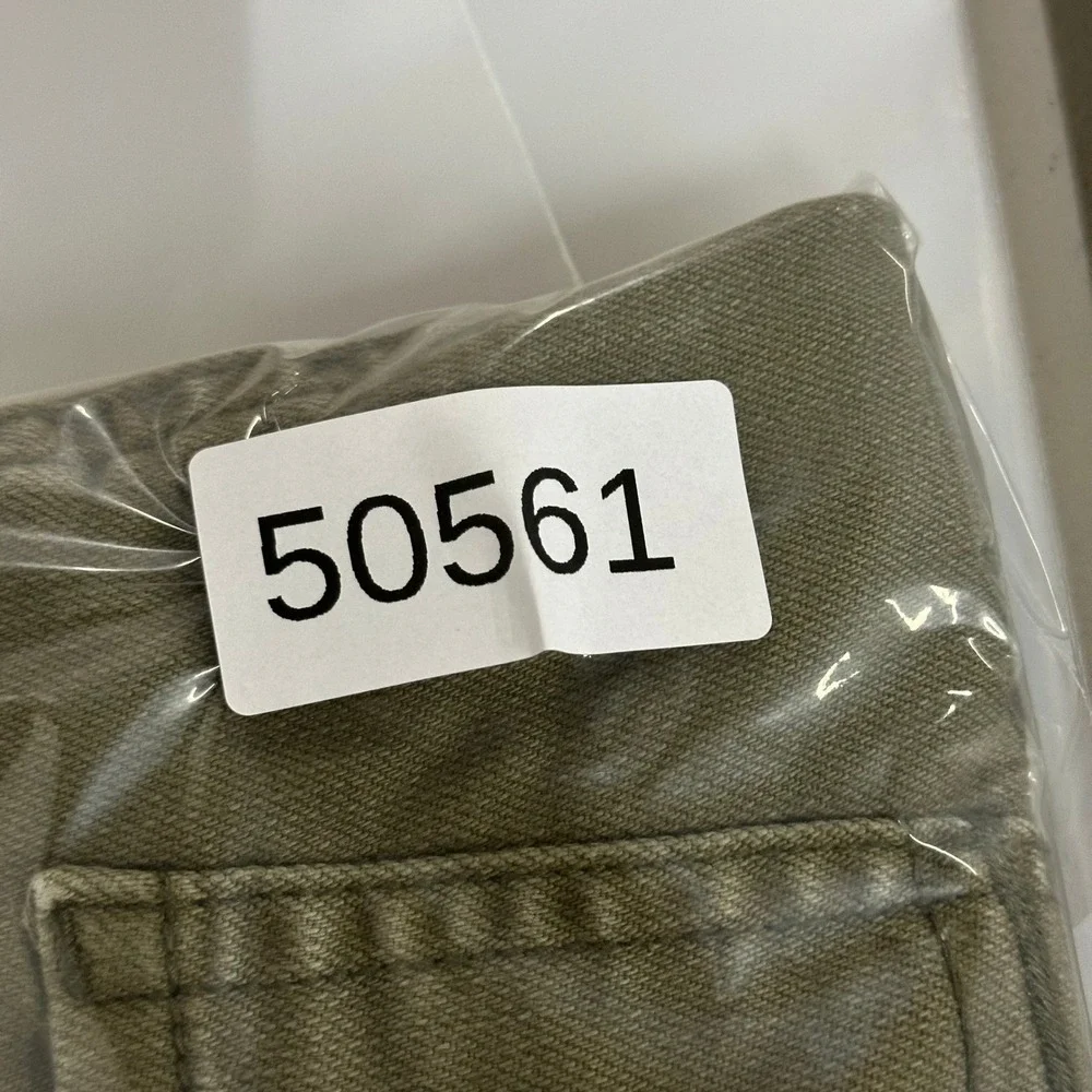 American Eagle Skirt Womens Size 8 Olive Green Distressed Denim Raw Hem Casual